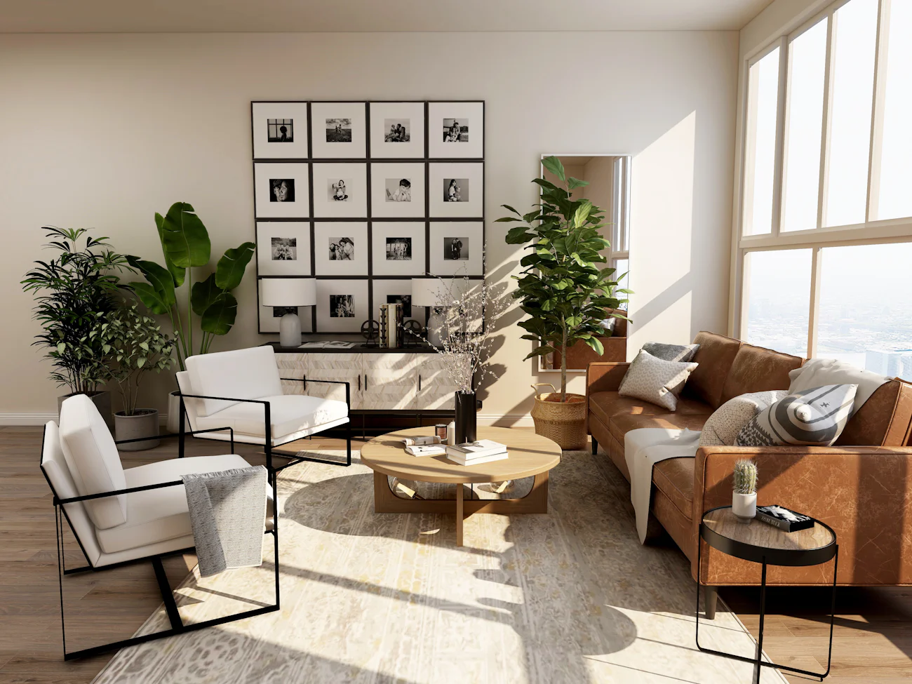 Harbour House light-filled living room